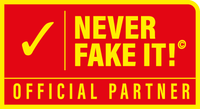 NEVER FAKE IT® official logo